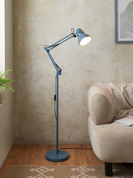 John Lewis Elliott Floor Lamp - view 2, Slate Blue