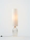 John Lewis Fulbrook Ribbed Glass Floor Lamp, Clear