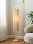 John Lewis Fulbrook Ribbed Glass Floor Lamp, Clear