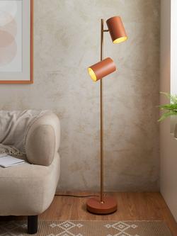 John Lewis ANYDAY Metal Double Arm Floor Lamp - view 2, Auburn