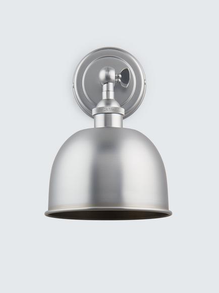 John Lewis Baldwin Wall Light, Silver - view 2, Silver