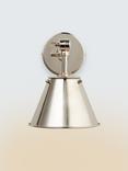 John Lewis Nicolas Down Lighter Wall Light, Nickel