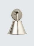 John Lewis Nicolas Down Lighter Wall Light, Nickel
