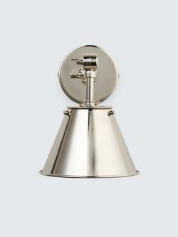 John Lewis Nicolas Down Lighter Wall Light, Nickel - view 2, Nickle