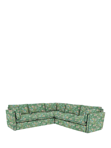 John Lewis x Sophie Conran Cocobella 5+ Seater Corner Sofa, Juniper With Pine Velvet Trim
