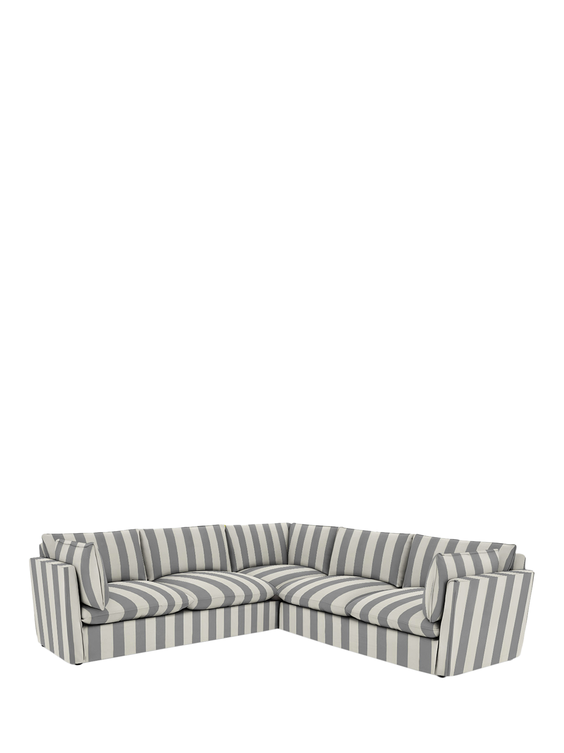 John Lewis x Sophie Conran Cocobella 5+ Seater Corner Sofa, Grey Stripe