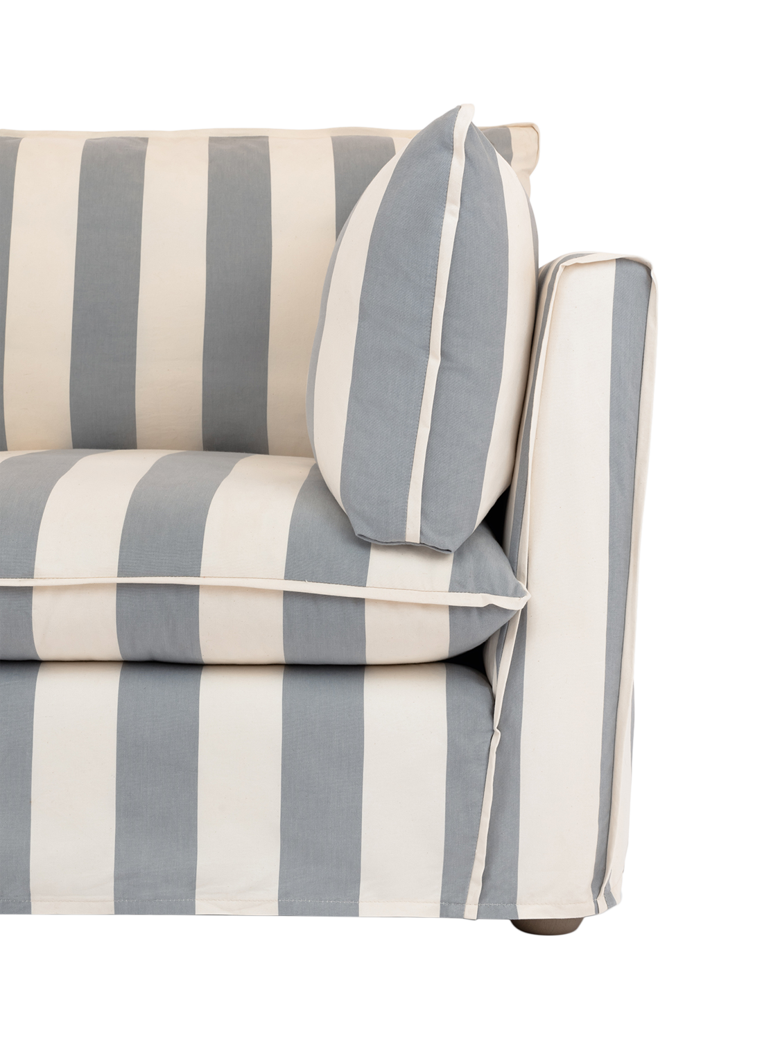John Lewis x Sophie Conran Cocobella 5+ Seater Corner Sofa, Grey Stripe