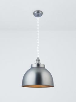 John Lewis Baldwin Large Pendant Ceiling Light, Silver