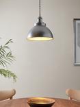 John Lewis Baldwin Pendant Ceiling Light, Silver