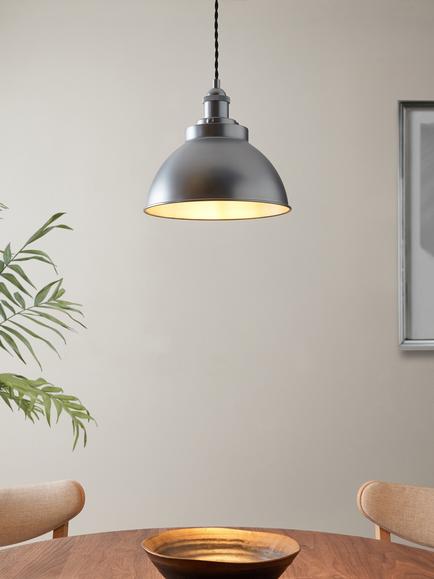 John Lewis Baldwin Pendant Ceiling Light - view 2, Silver