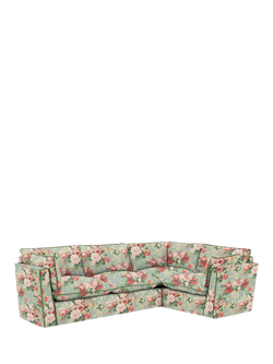 John Lewis x Sophie Conran Cocobella Medium LHF Corner Sofa, Grey Skies With Green Tea Velvet Trim