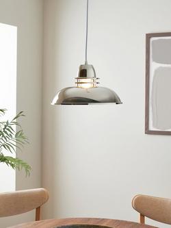 John Lewis Carmine Easy-to-Fit Ceiling Shade - view 2, Nickel