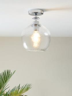 John Lewis Cartmel Semi Flush Ceiling Light - view 2, Clear Glass