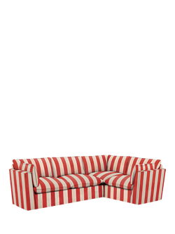John Lewis x Sophie Conran Cocobella LHF Corner Sofa, Petunia Red Stripe