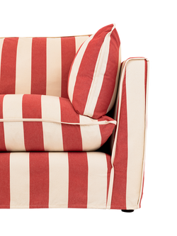 John Lewis x Sophie Conran Cocobella LHF Corner Sofa - view 2, Petunia Red Stripe