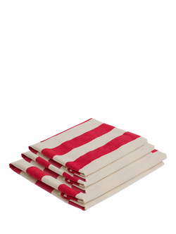 John Lewis x Sophie Conran Cocobella 5+ Seater Corner Sofa Replacement Loose Cover, Petunia Red Stripe