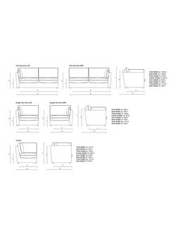 John Lewis x Sophie Conran Cocobella 5+ Seater Corner Sofa Replacement Loose Cover - view 2, Petunia Red Stripe