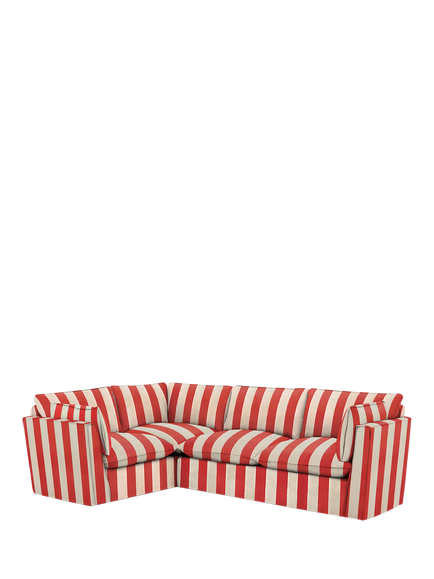 John Lewis x Sophie Conran Cocobella RHF Corner Sofa, Petunia Red Stripe