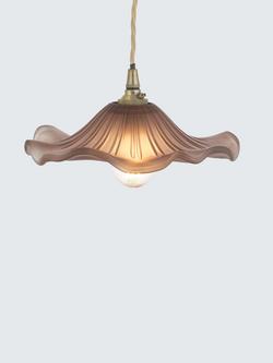 John Lewis ANYDAY Frenchie Glass Ceiling Shade, Cocoa