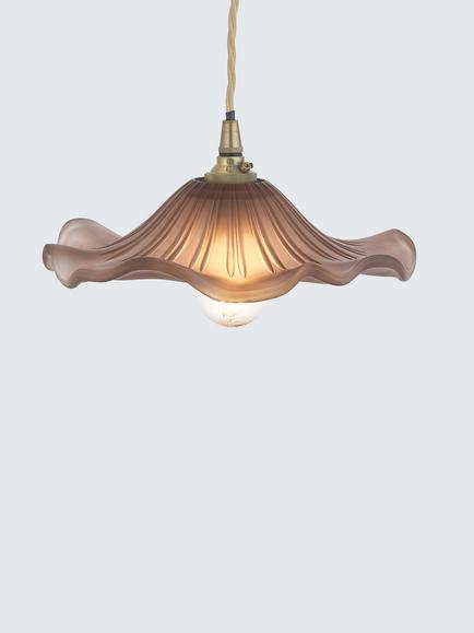 John Lewis ANYDAY Frenchie Glass Ceiling Shade, Cocoa