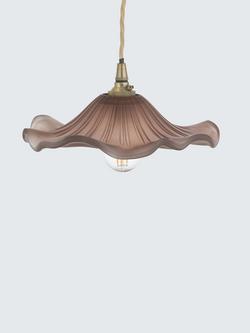 John Lewis ANYDAY Frenchie Glass Ceiling Shade - view 2, Cocoa