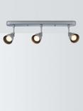 John Lewis Baldwin 3 Spotlight Ceiling Bar, Silver
