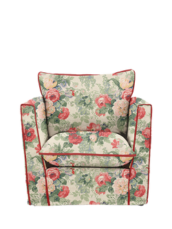 John Lewis x Sophie Conran Cocobella Armchair, Classic Rose With Rosewood Velvet Trim