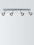 John Lewis Baldwin 4 Spotlight Ceiling Bar, Silver