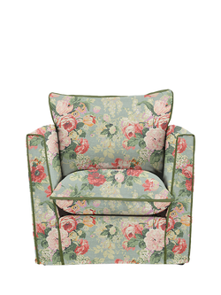 John Lewis x Sophie Conran Cocobella Armchair, Grey Skies With Green Tea Velvet Trim