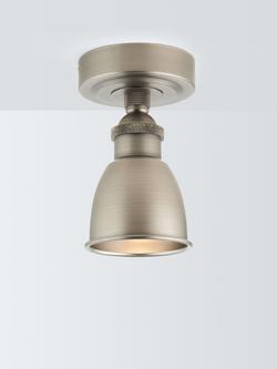 John Lewis Baldwin Flush Ceiling Spotlight, Pewter