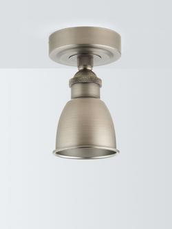 John Lewis Baldwin Flush Ceiling Spotlight - view 2, Pewter