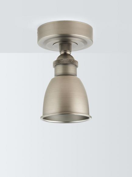 John Lewis Baldwin Flush Ceiling Spotlight - view 2, Pewter