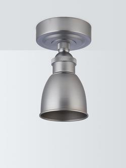 John Lewis Baldwin Flush Ceiling Spotlight - view 2, Silver