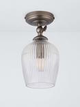 John Lewis Fulbrook Glass Shade Ceiling Spotlight, Clear
