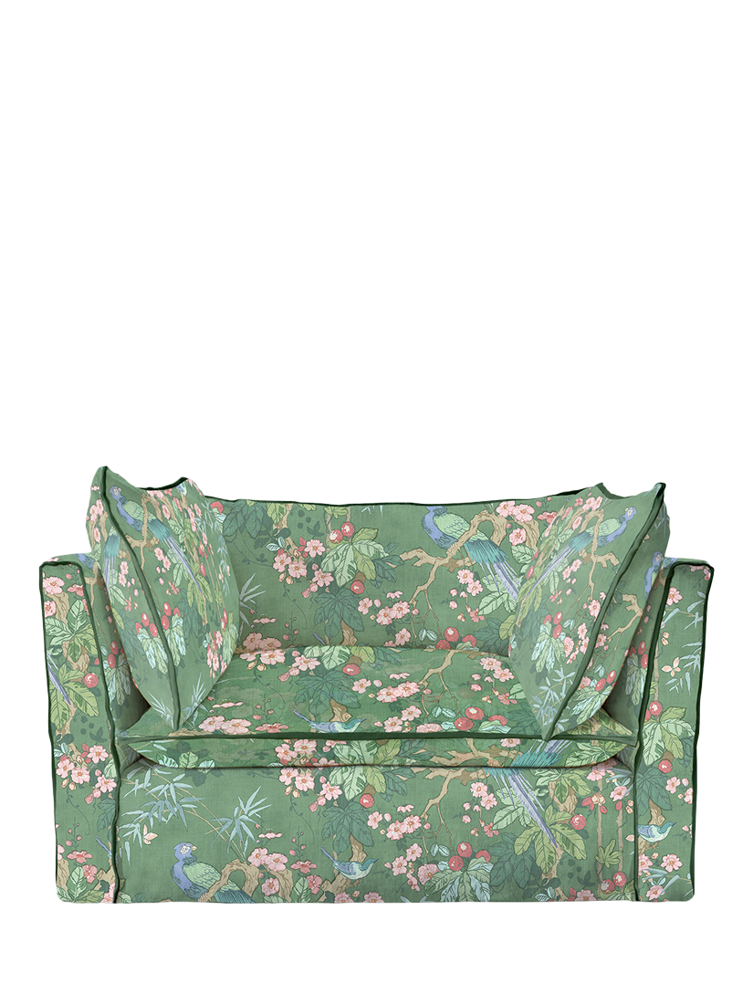Cocobella Range, John Lewis x Sophie Conran Cocobella Loveseat Replacement Loose Cover, Juniper with Pine Velvet Trim