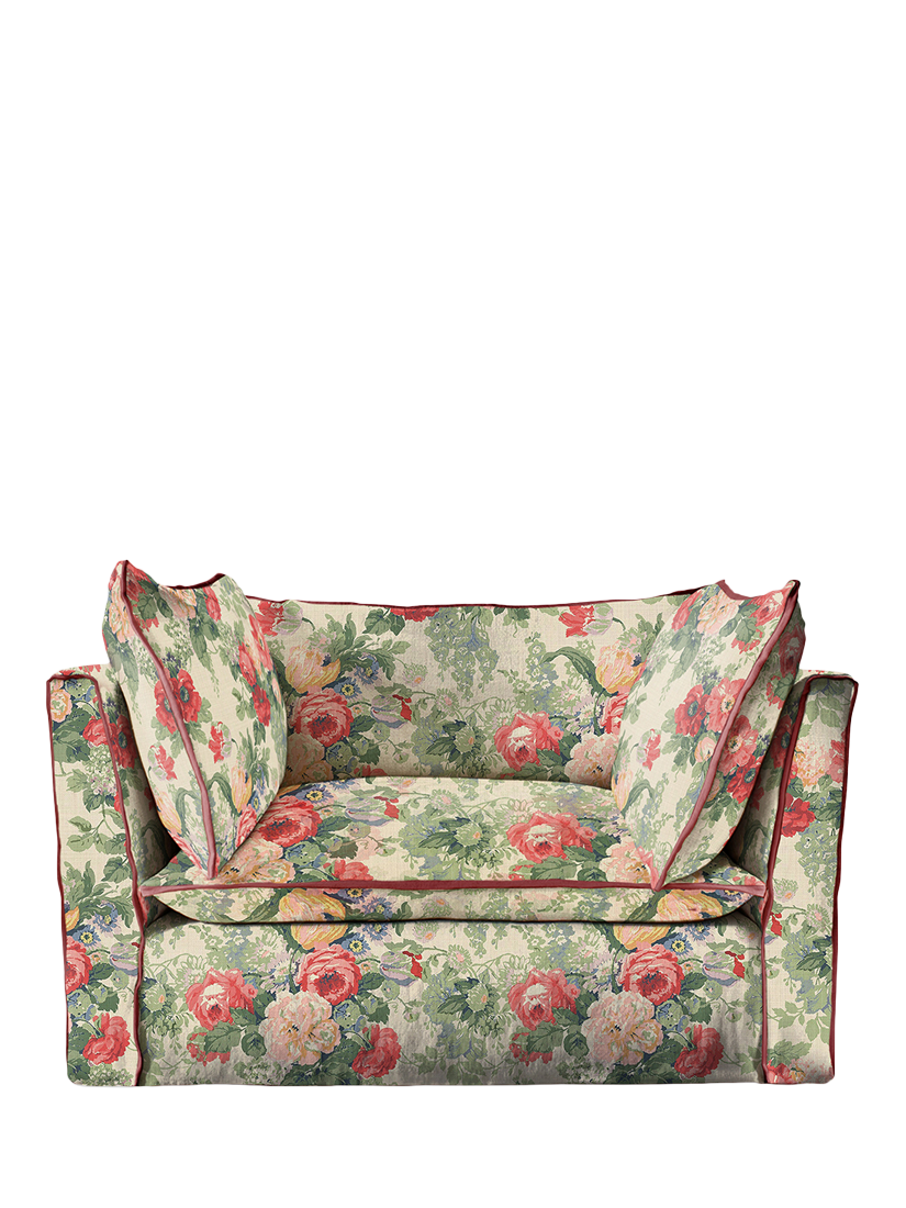 Cocobella Range, John Lewis x Sophie Conran Cocobella Loveseat, Classic Rose With Rosewood Velvet Trim