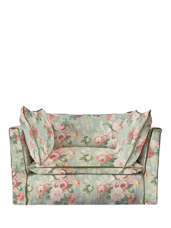 John Lewis x Sophie Conran Cocobella Loveseat, Grey Skies With Green Tea Velvet Trim