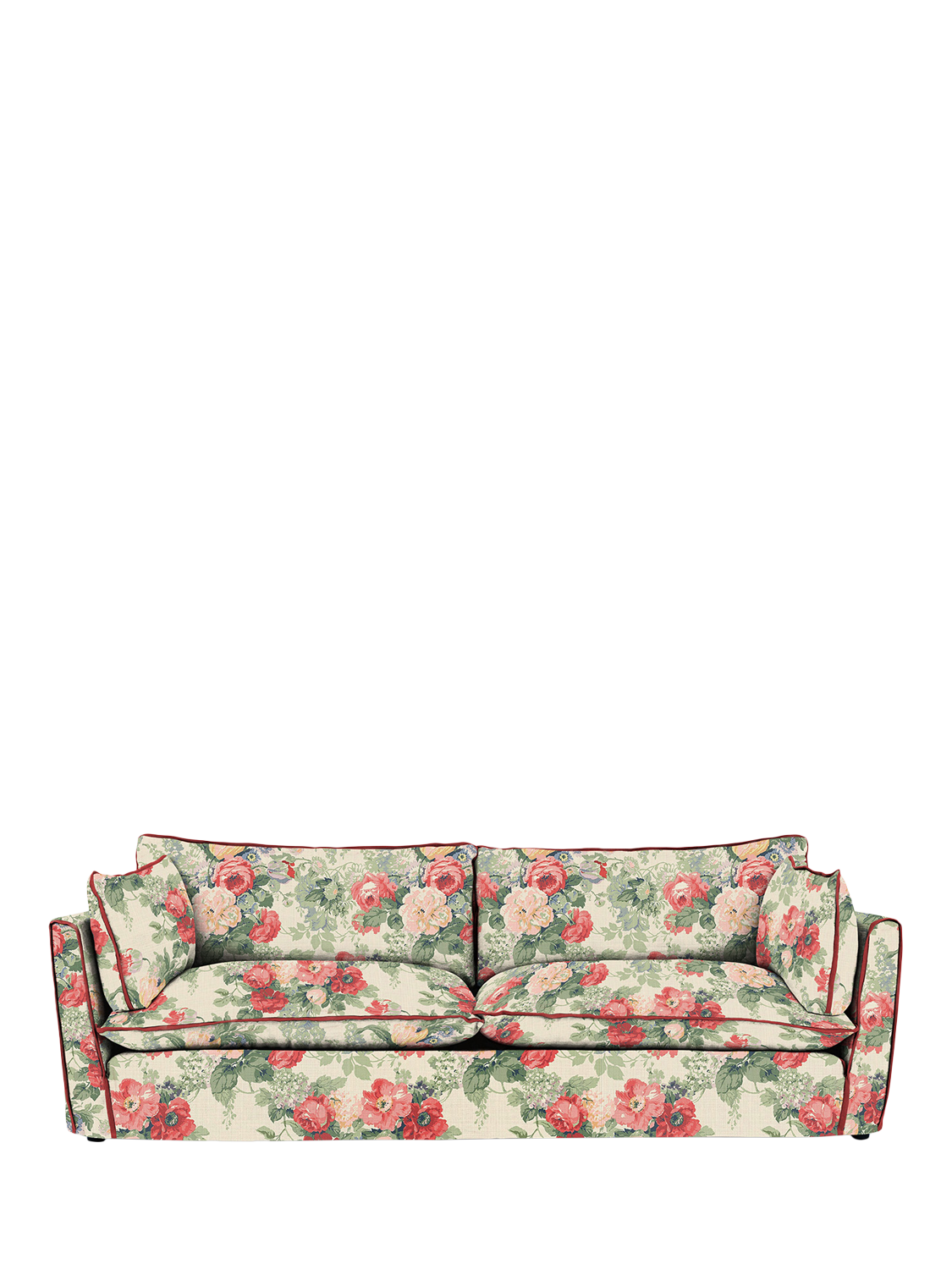 Cocobella Range, John Lewis x Sophie Conran Cocobella Grand Sofa, Classic Rose with Rosewood Velvet Trim