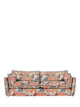 John Lewis x Sophie Conran Cocobella Grand Sofa, Coral Orange With Lagoon Velvet Trim