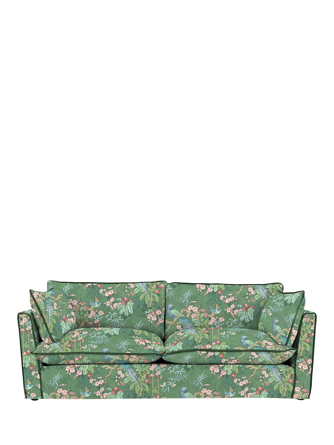 Cocobella Range, John Lewis x Sophie Conran Cocobella Large 3 Seater Sofa, Juniper With Pine Velvet Trim