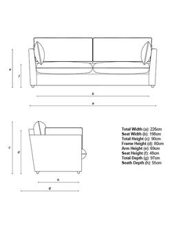 John Lewis x Sophie Conran Cocobella Large Sofa Replacement Loose Cover - view 2, Classic Rose With Rosewood Velvet Trim