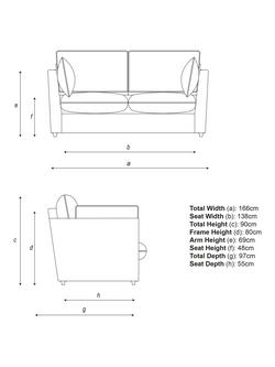 John Lewis x Sophie Conran Cocobella Small Sofa Replacement Loose Cover - view 2, Coral Orange With Lagoon Velvet Trim