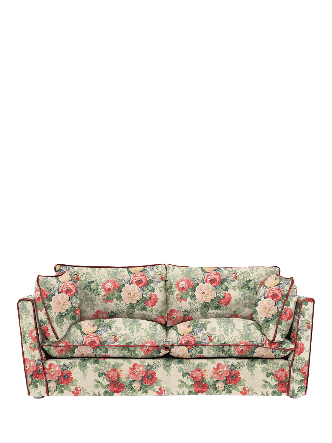 Cocobella Range, John Lewis x Sophie Conran Cocobella Medium 2 Seater Sofa, Classic Rose With Rosewood Velvet Trim