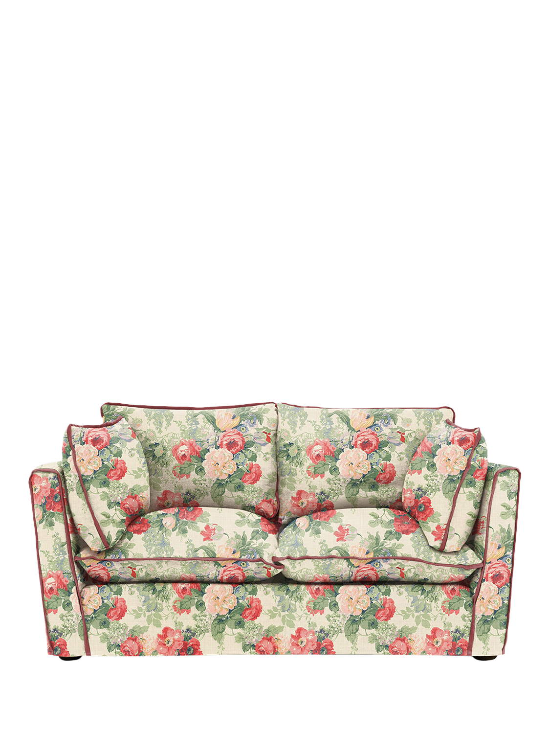 Cocobella Range, John Lewis x Sophie Conran Cocobella Small Sofa, Classic Rose with Rosewood Velvet Trim