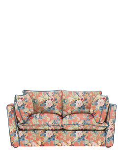 John Lewis x Sophie Conran Cocobella Small Sofa, Coral Orange With Lagoon Velvet Trim