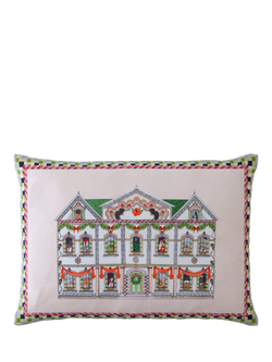 Cath Kidston Christmas At Home Cushion, Multi, White