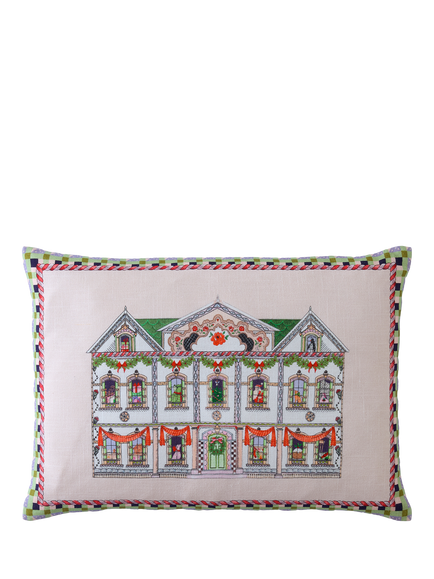 Cath Kidston Christmas At Home Cushion, Multi, White