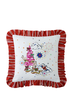 Cath Kidston Season's Greetings Cushion, Red, Red