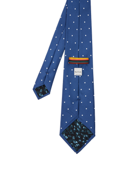 PS Paul Smith Polka Dot Silk Tie, Blue Polka Dot - view 2, Blue Polka Dot