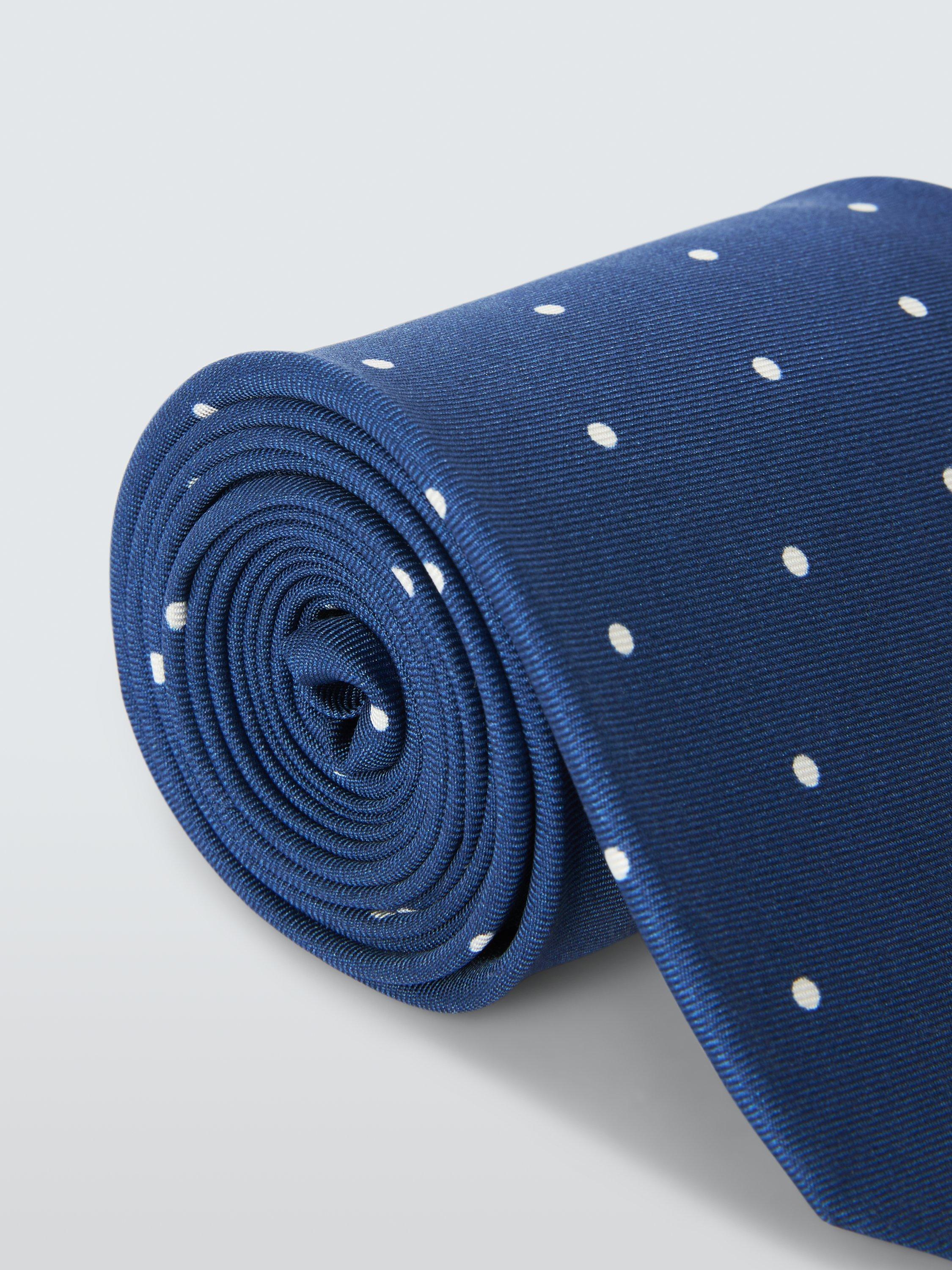 PS Paul Smith Polka Dot Silk Tie, Blue Polka Dot